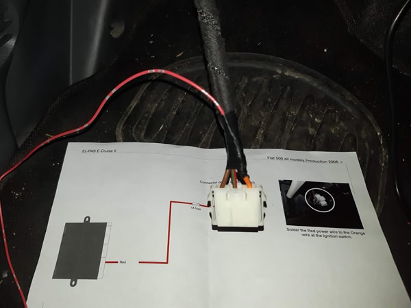 fiat 500 cruise control power connection