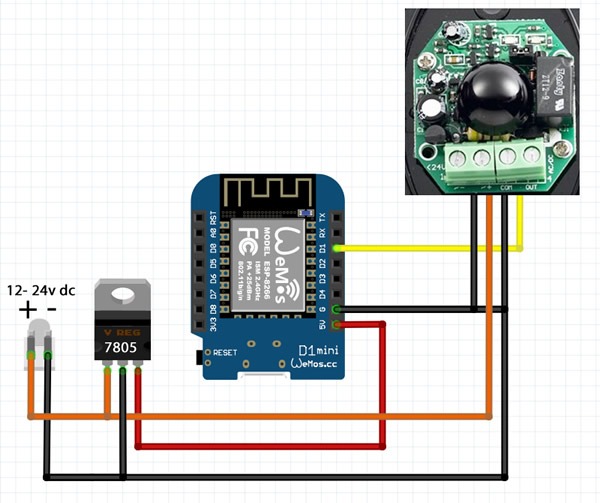 ir beam break circuit with wemos D1 Mini