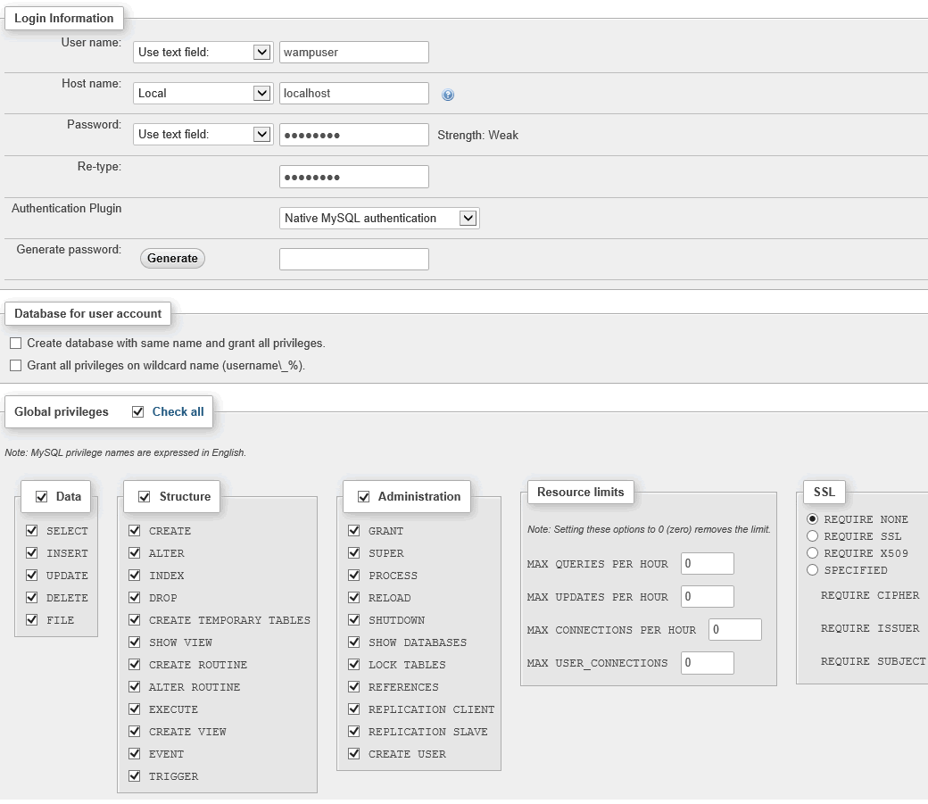 phpmyadmin user 2