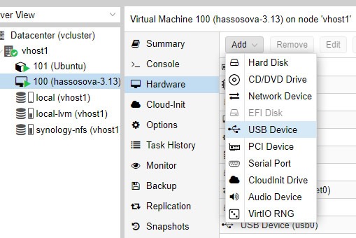 proxmox add usb