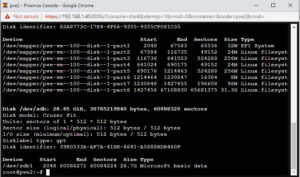 proxmox shell 1