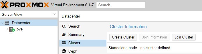 proxmox create cluster