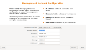 proxmox install network setup