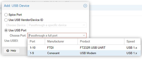 proxmox modem to ha vm