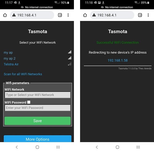 tasmota screenshot