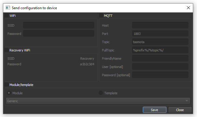 tasmotizer wifi setup